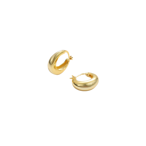 Polished Round Hoop Earrings