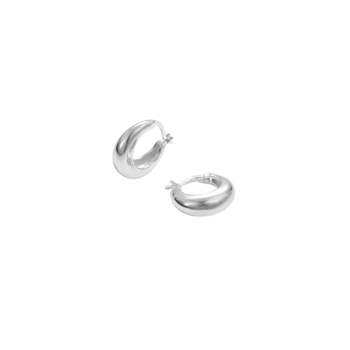 Polished Round Hoop Earrings