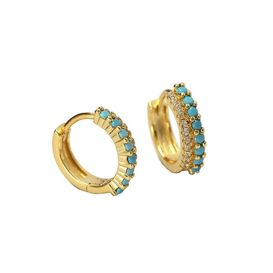 Sparkling and Colorful Hoop Earrings