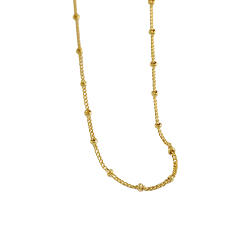 Bead-Embellished Curb Necklace