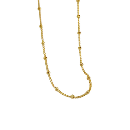 Bead-Embellished Curb Necklace