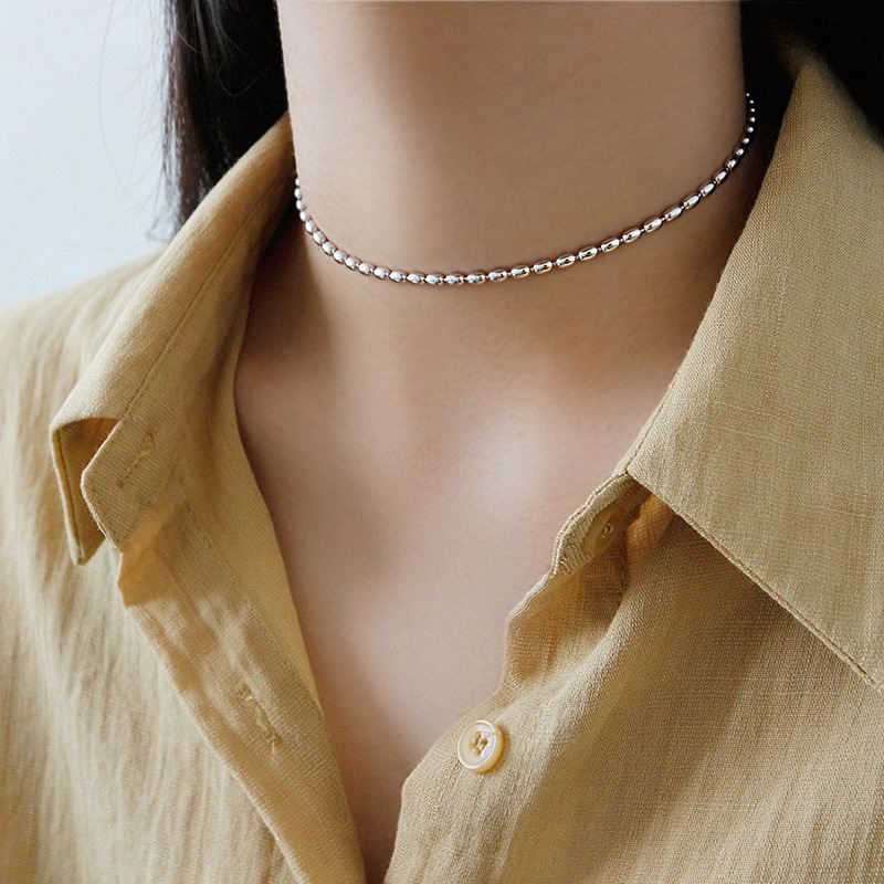 Oval Accents Choker Necklace