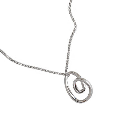 Ellipse Loop Pendant Necklace