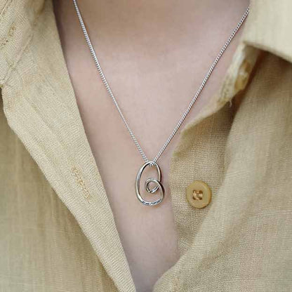 Ellipse Loop Pendant Necklace